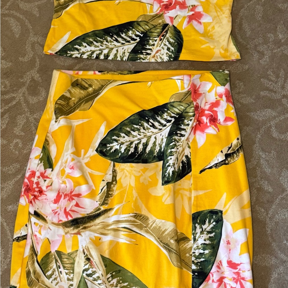 Guess Los Angeles Sunlit Floral Blouse and Skirt